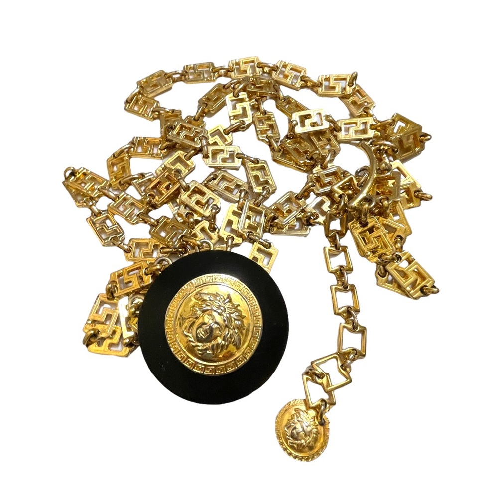 Gianna Versace Greek Key Bondage Collection Chain Medusa Belt - Picture 5 of 16